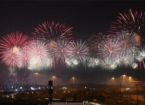 灵山县焰火晚会